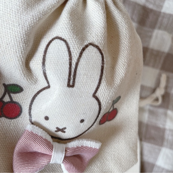 Miffy face ribbon mini Kinchaku bag pouch - Picture 5 of 9